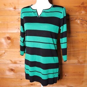 Misook‎ | 3/4 Sleeve Tunic Top Striped Small